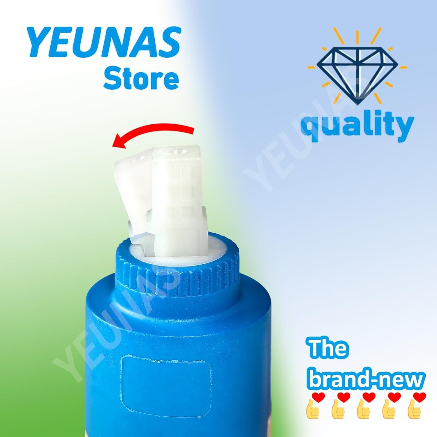 40mm Faucet Ceramic Disc Cartridge Plastic Single Handle Water Mixer Blue