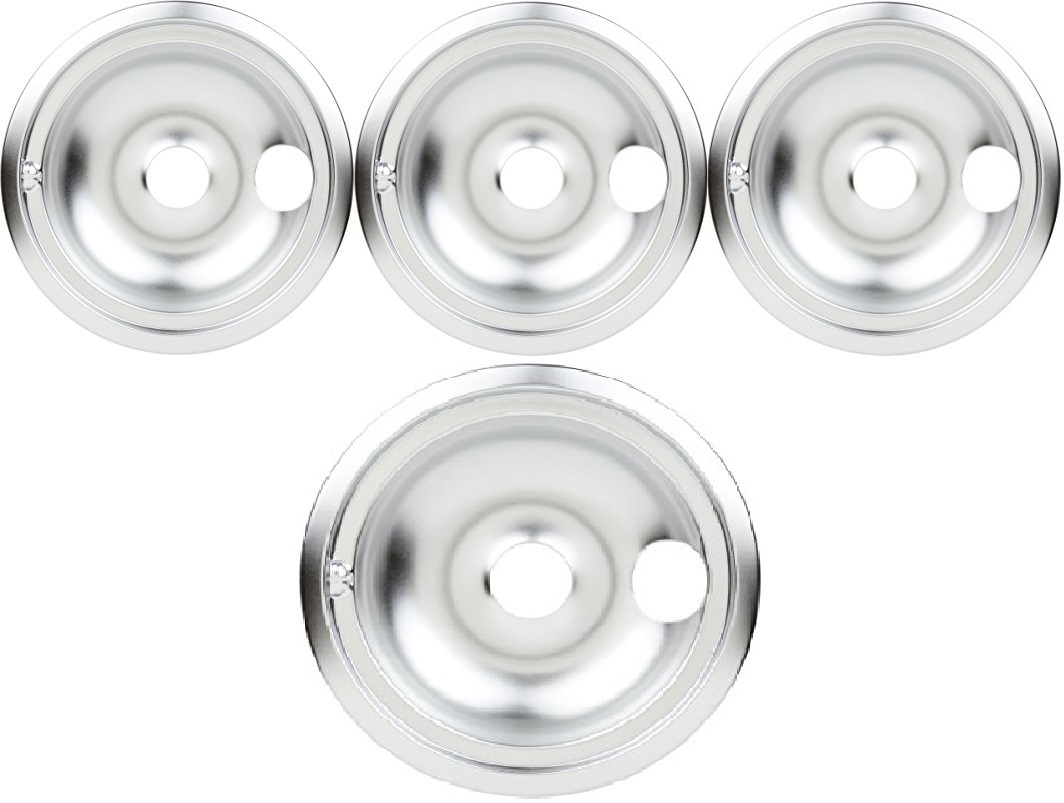WB31T GE Range Burner Bowls Drip Pans Bibs Set 3 of WB31T10010 1 of WB31T10011