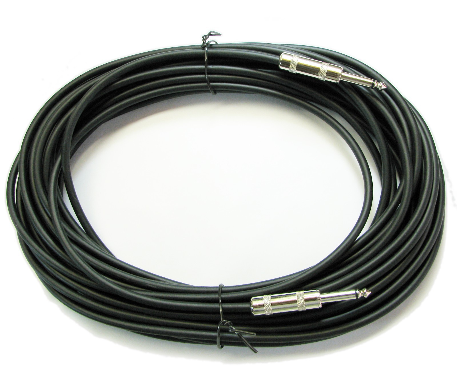 20 ft foot feet 1/4" to 1/4 Male Straight Instrument Guitar Amp Black Cable Cord