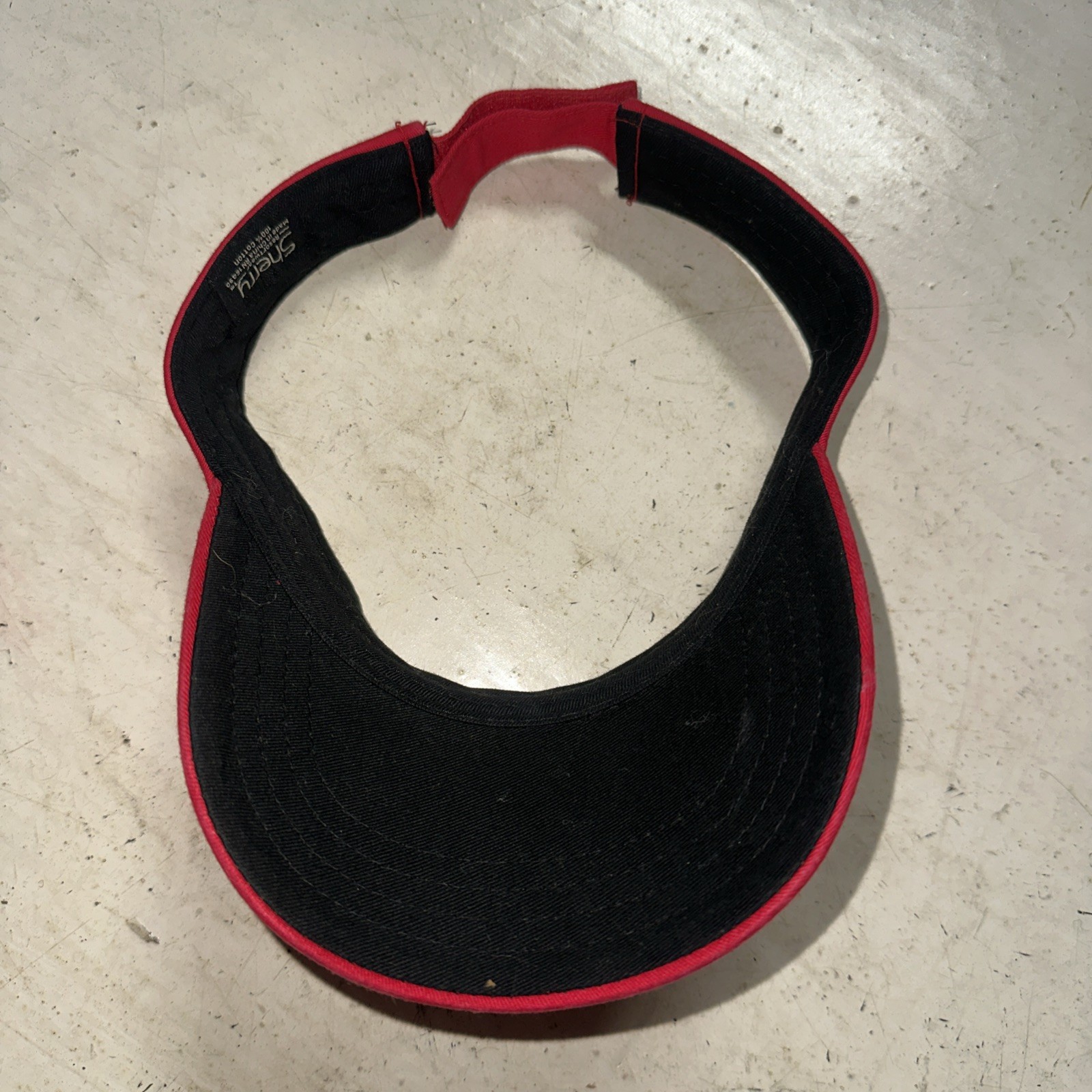 Party Patrol New Smyrna Beach Florida FL Red Visor Hat Adult Red Hook Loop Logo