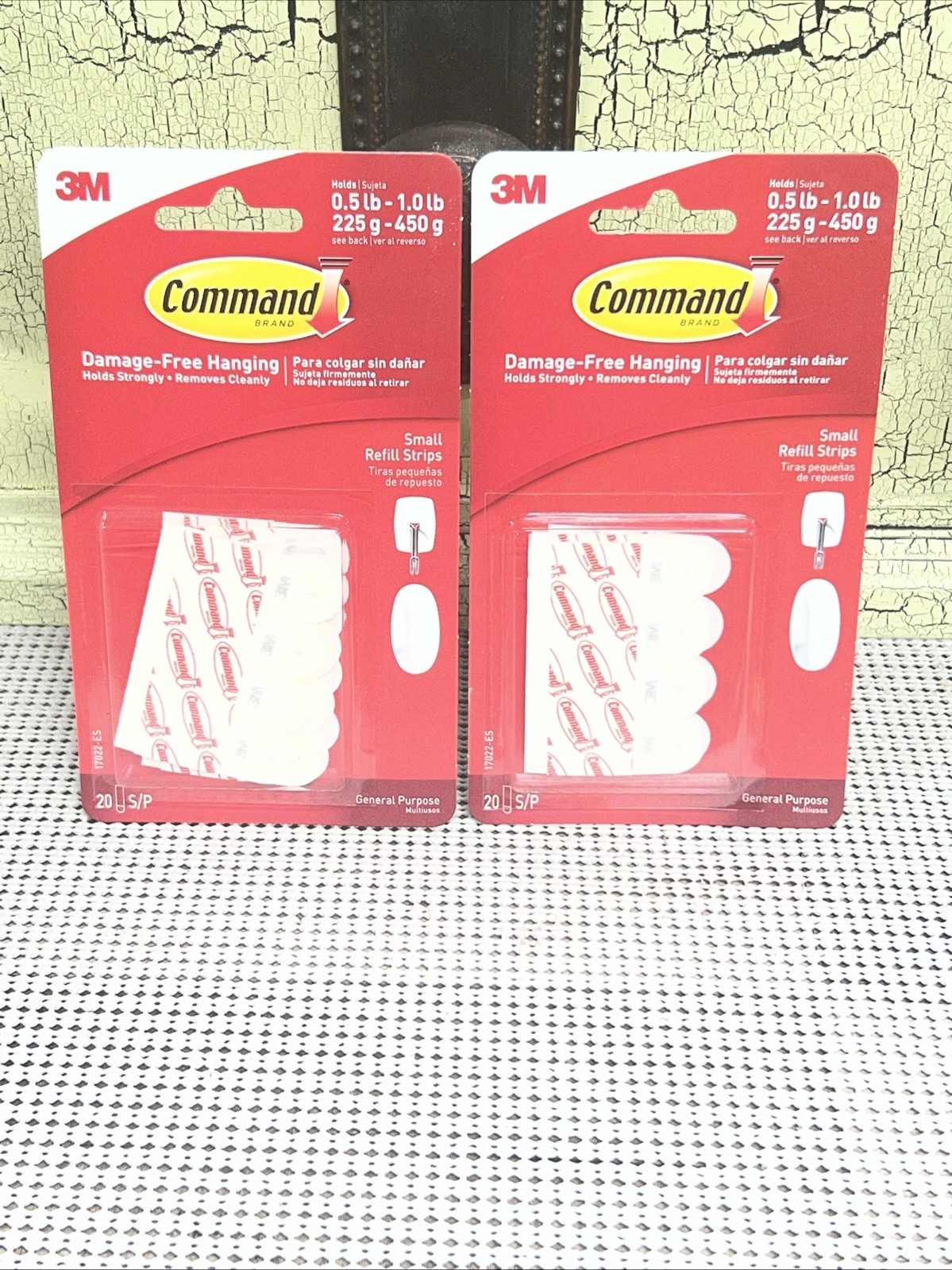 (2 Packs) Command Refill Strips, White, 20-Strips (17022-ES) =Total of 40 Strips
