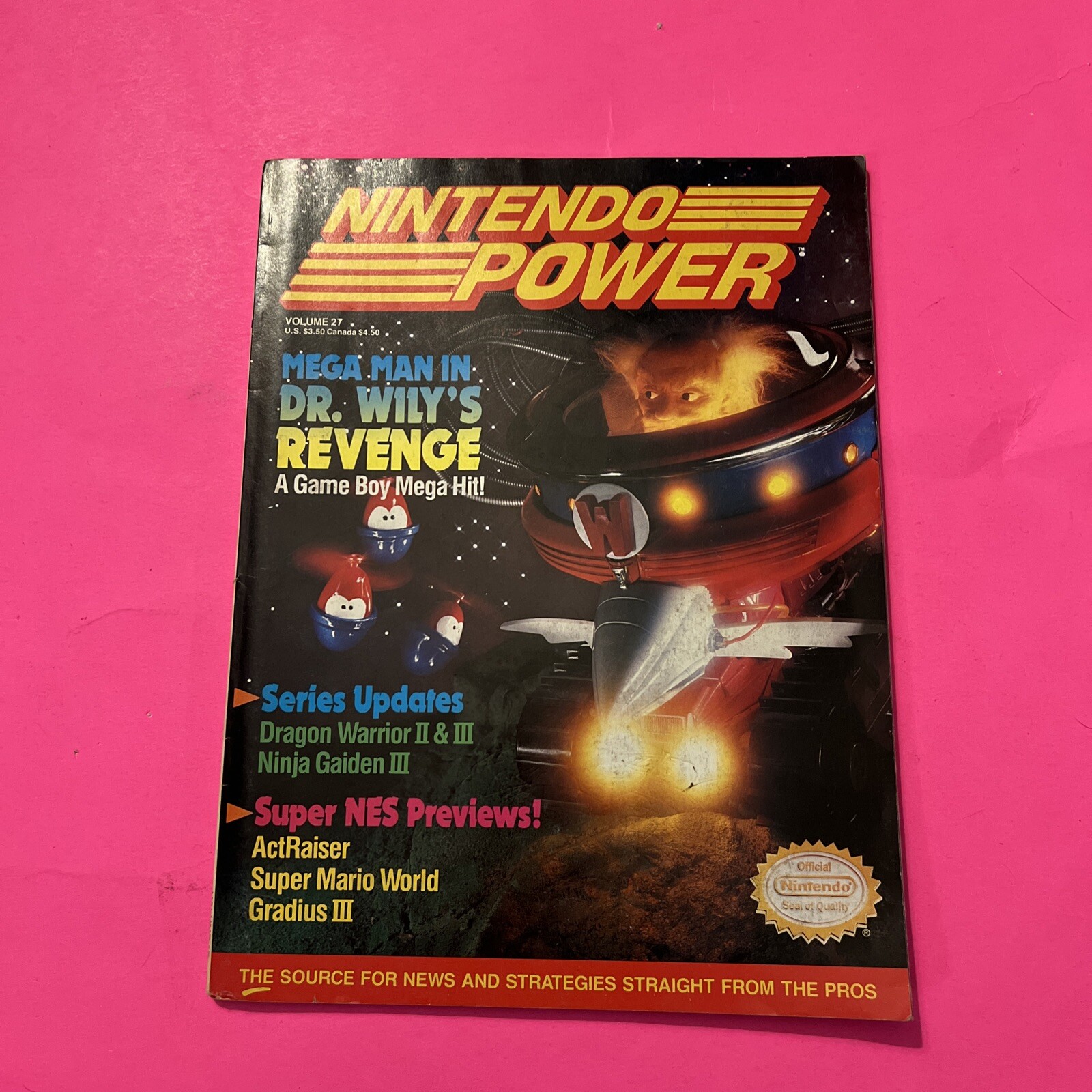 Nintendo Power Magazine Volume 27 Mega Man with Star Wars Poster Volume 27 1991