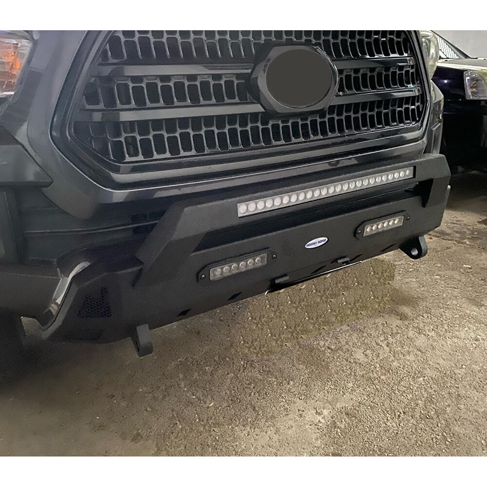 Hooke Road Front Bumper w/ License Plate Mount Fit Toyota Tacoma 2016-2023 3 Gen