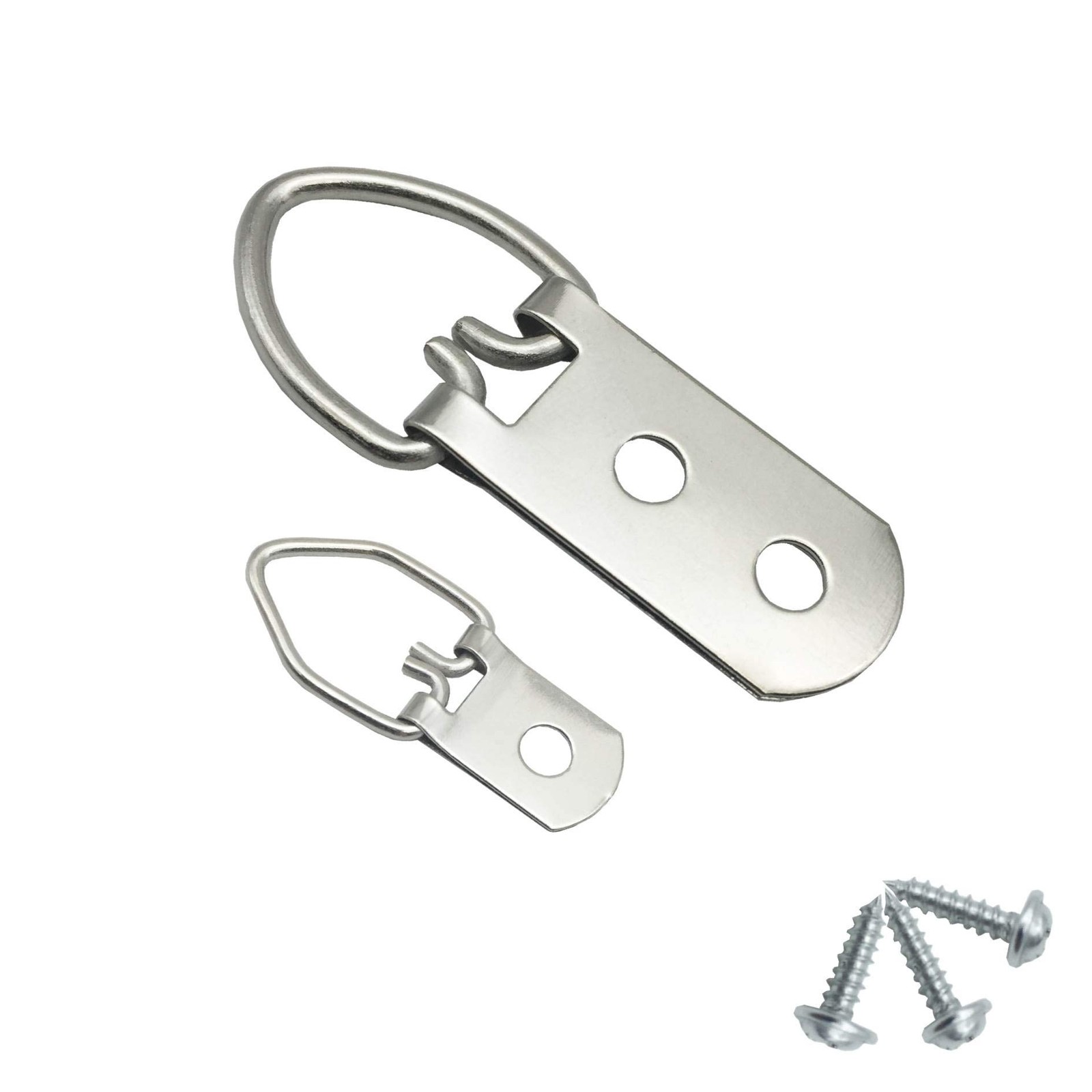 70 Pack D-Ring Steel Picture Hangers Heavy Duty with Screws Picture Frames Doubl