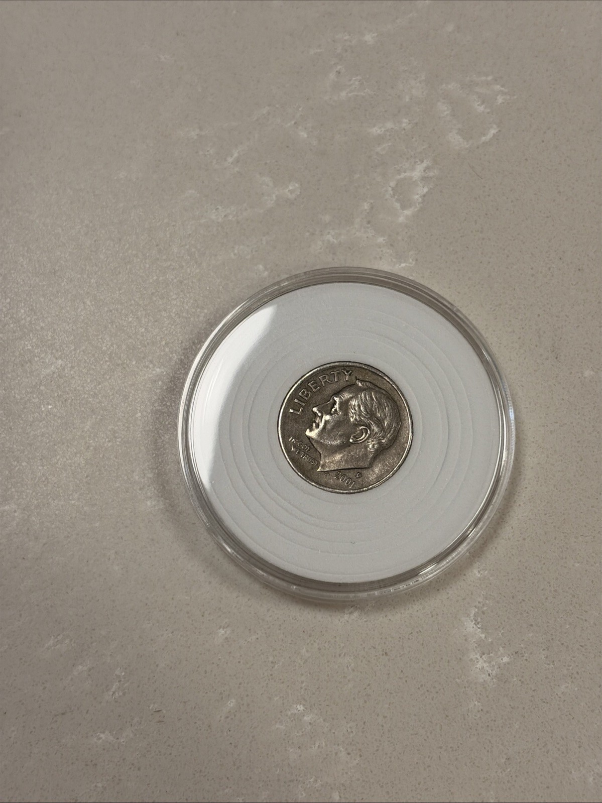 2001 P Mint Roosevelt Dime 💥RARE💥 Double Rim/Die Adjustment Strike on Date