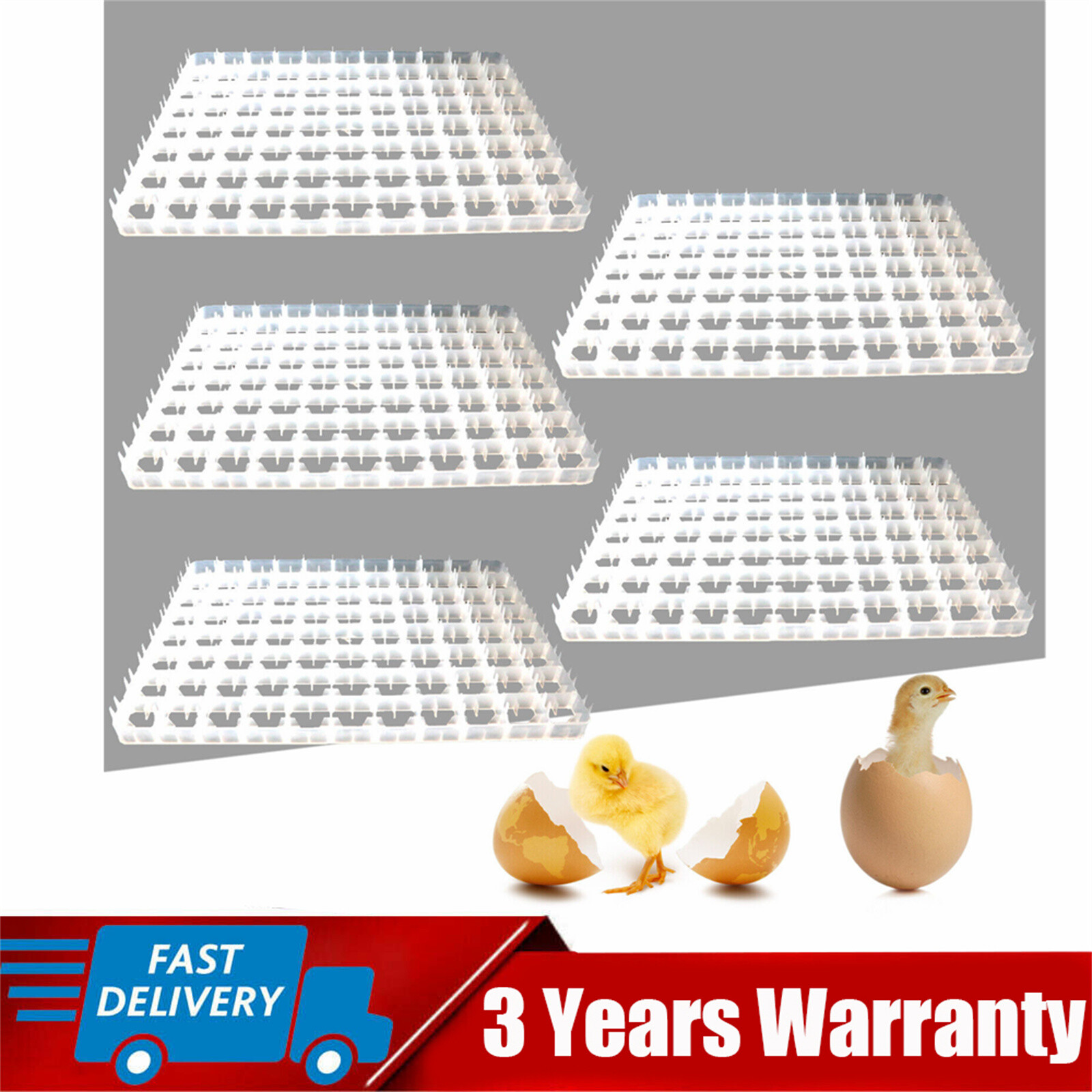 5*Egg Hatching Incubator Trays Chicken Pheasant Duck 88 Egg Plastic Holder