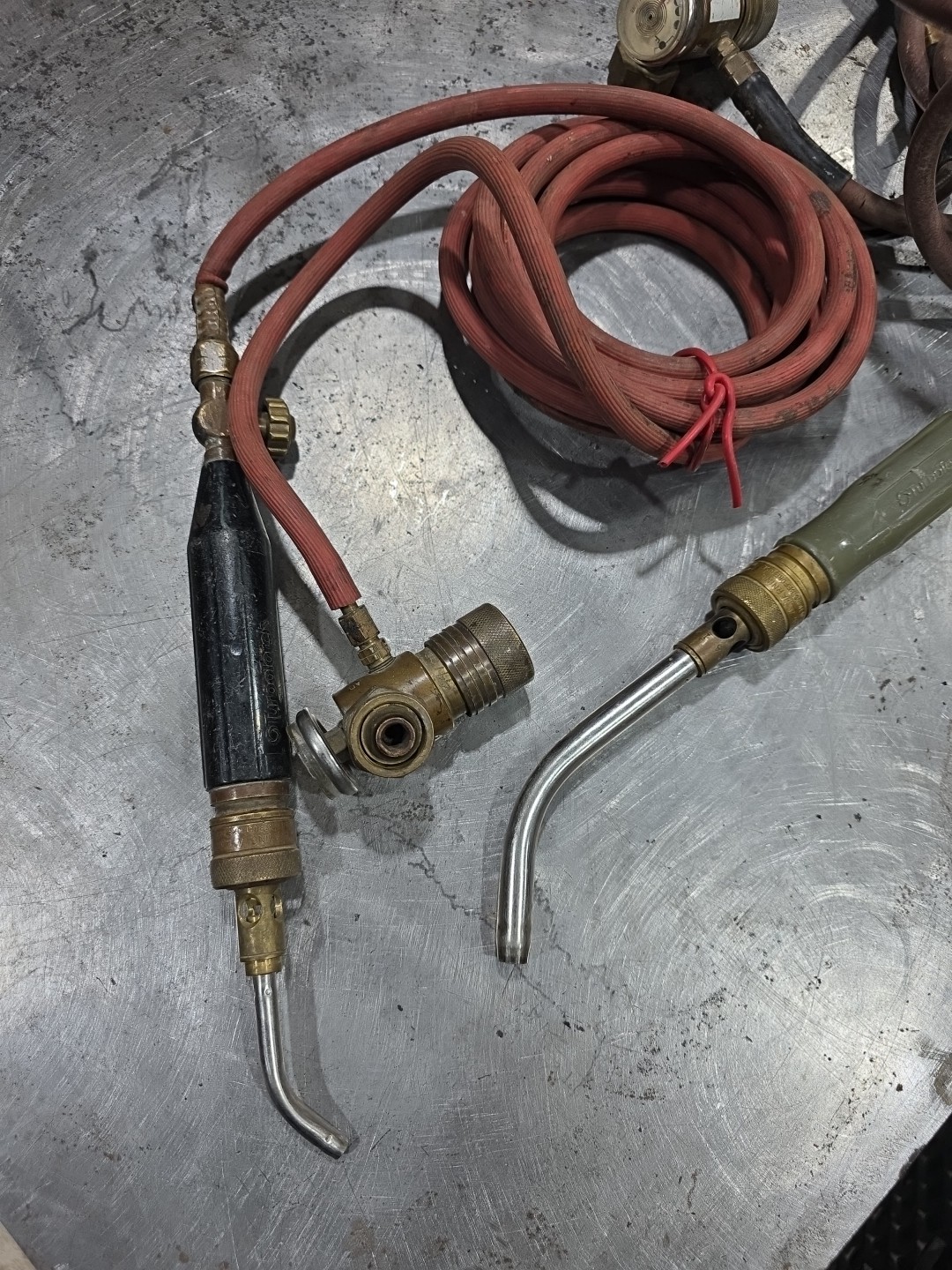 Goss Turbo Torch Acetylene Brazing Regulators Hoses Lot