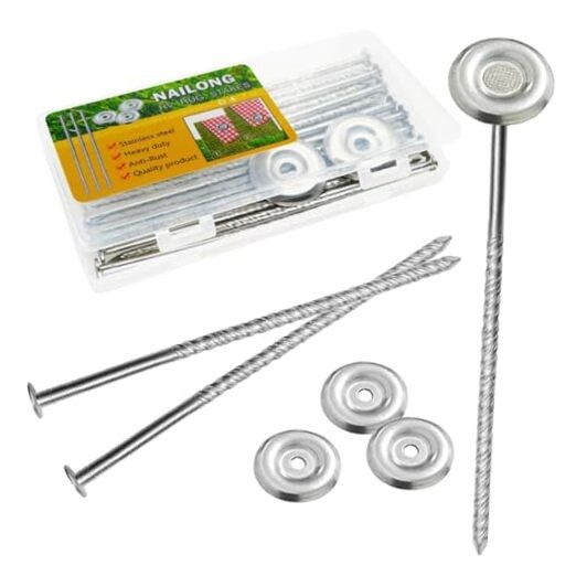 15 Pack Outdoor Rv Rug Stakes, Stainless Steel Spira Patio Mats 6 inch 15pack