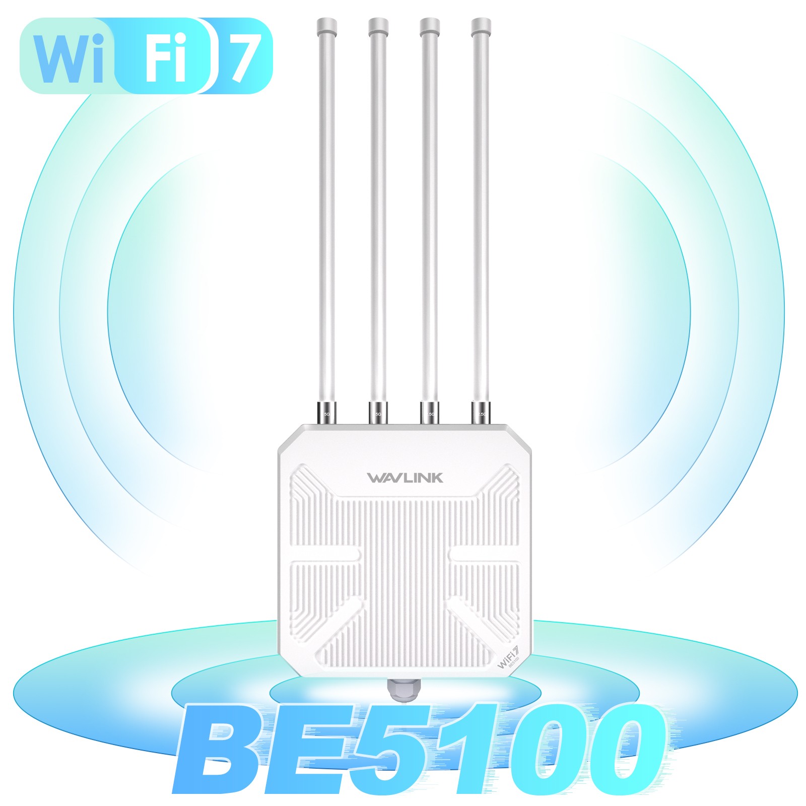 Dual-Band BE5100/BE3600 WiFi 7 Gigabit Router Indoor Outdoor High Speed Repeater