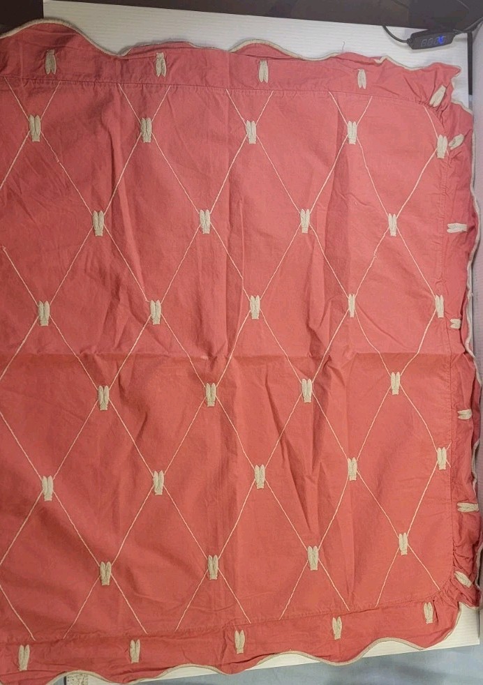 Yves Delorme Paris Farnese Size Salomon Color Pillow Sham Scallop Ruffle 27x27