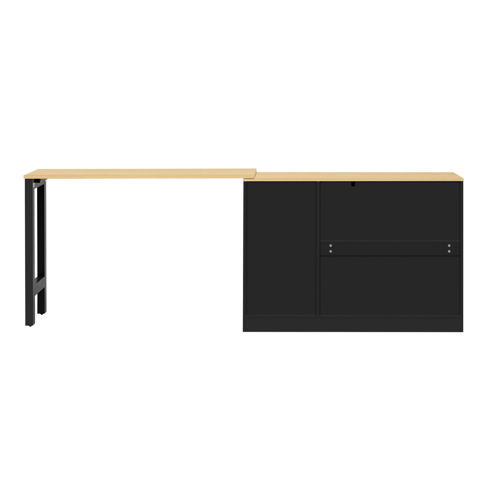 89.7''Wooden Sideboard with Extendable Table,Multifunctional Storage Cabinet*