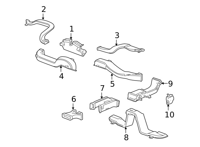Genuine GM Air Distribution Duct 89023396