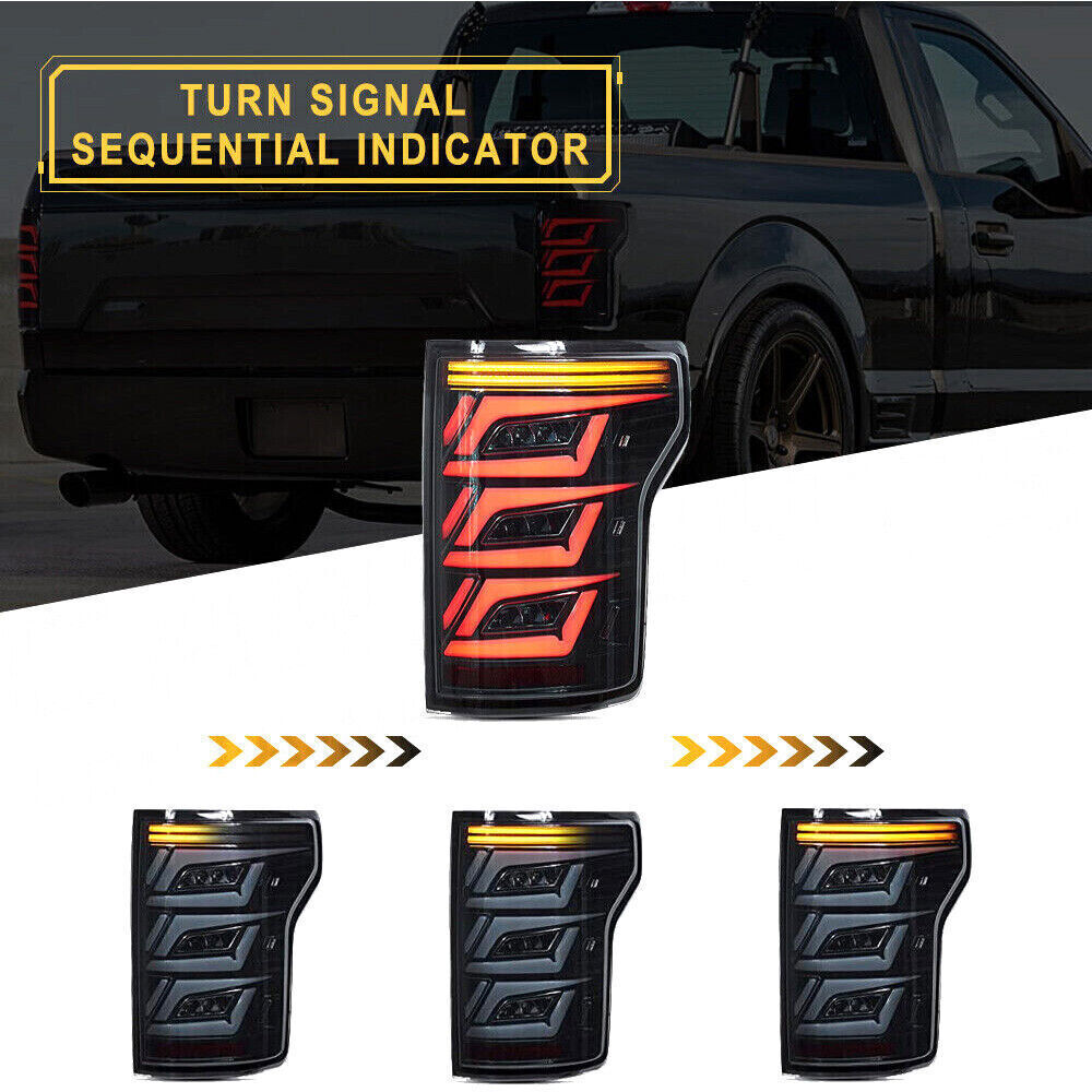 For 2015-20 Ford F150 Start-up Animation Rear Lamps Assembly LED Tail Lights US