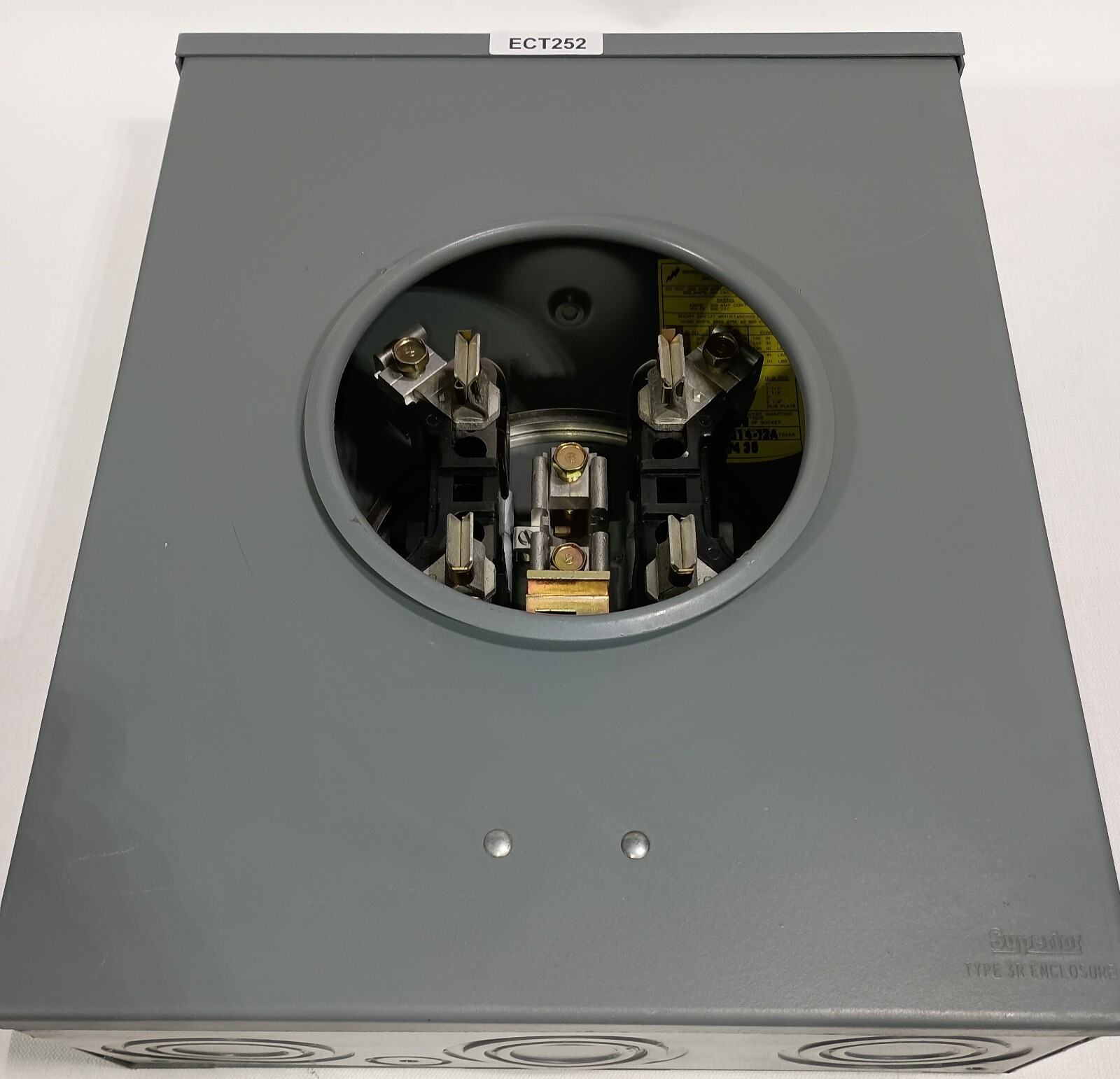 NEW Superior R LOT U 314-12A 7435 Ring Style Meter Socket  200A 600V 1 Phase NEM