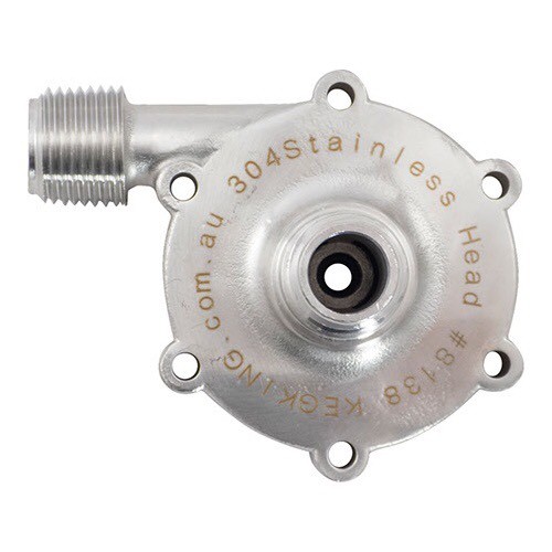 MKII High Temp Stainless Head - for Brewing Beer Pump by Keg King 1/2" mpt