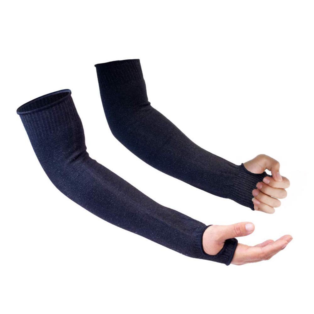 CAWANFLY Protective Arm Sleeves, Level 5 Protection Cut Resistant 40cm, Black