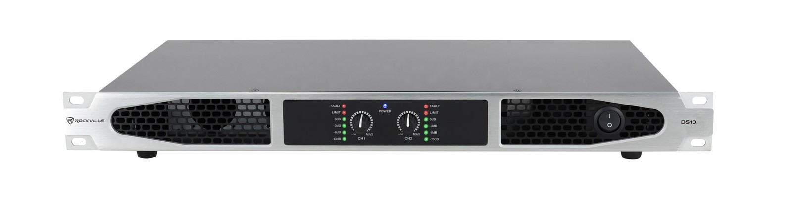 Rockville DS10 3500 Watt Peak/900w RMS 2 Channel Power Amplifier 1U Rack Pro Amp
