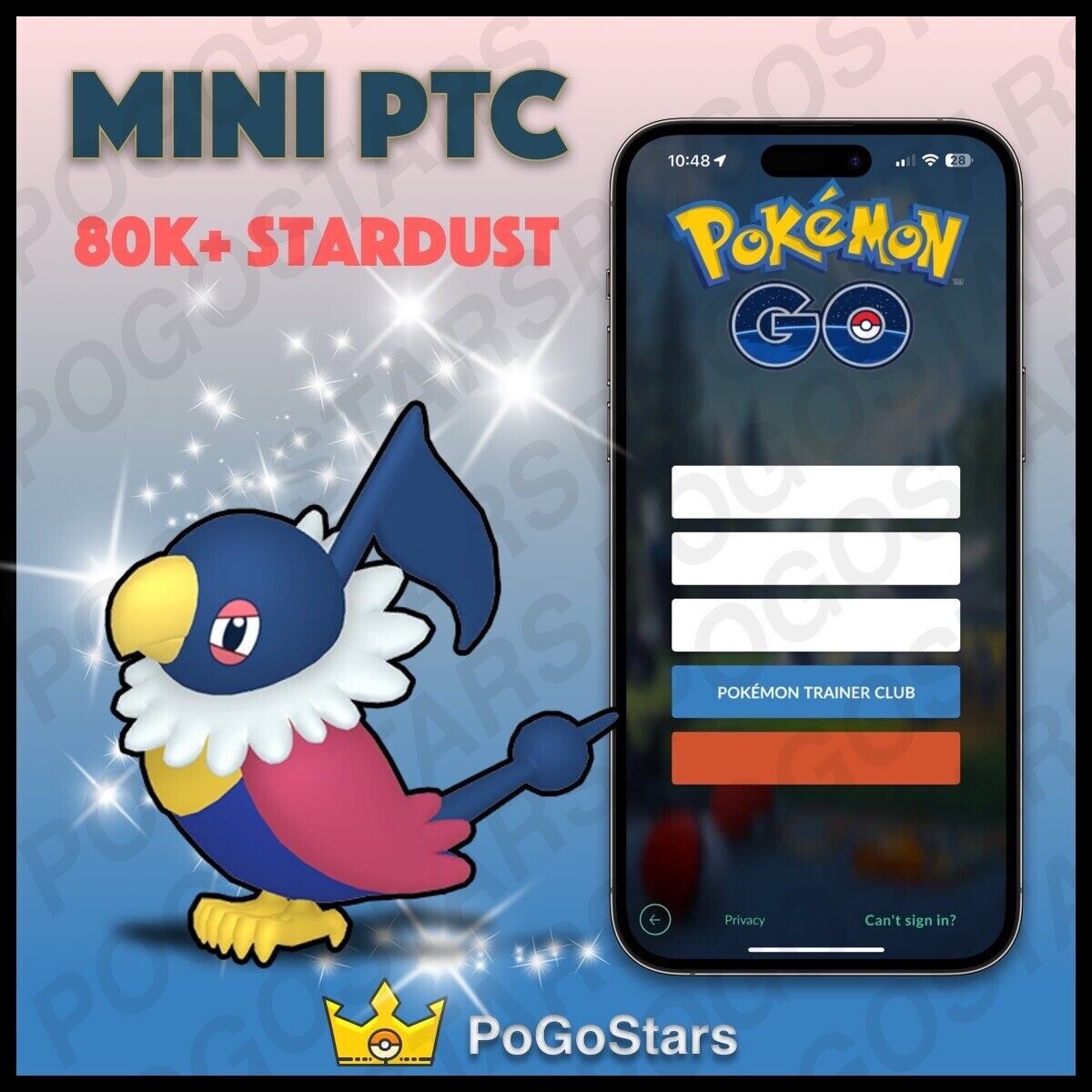 Pokémon Go - Shiny Chatot - Mini PTC 80K Stardust✨Read Description✨
