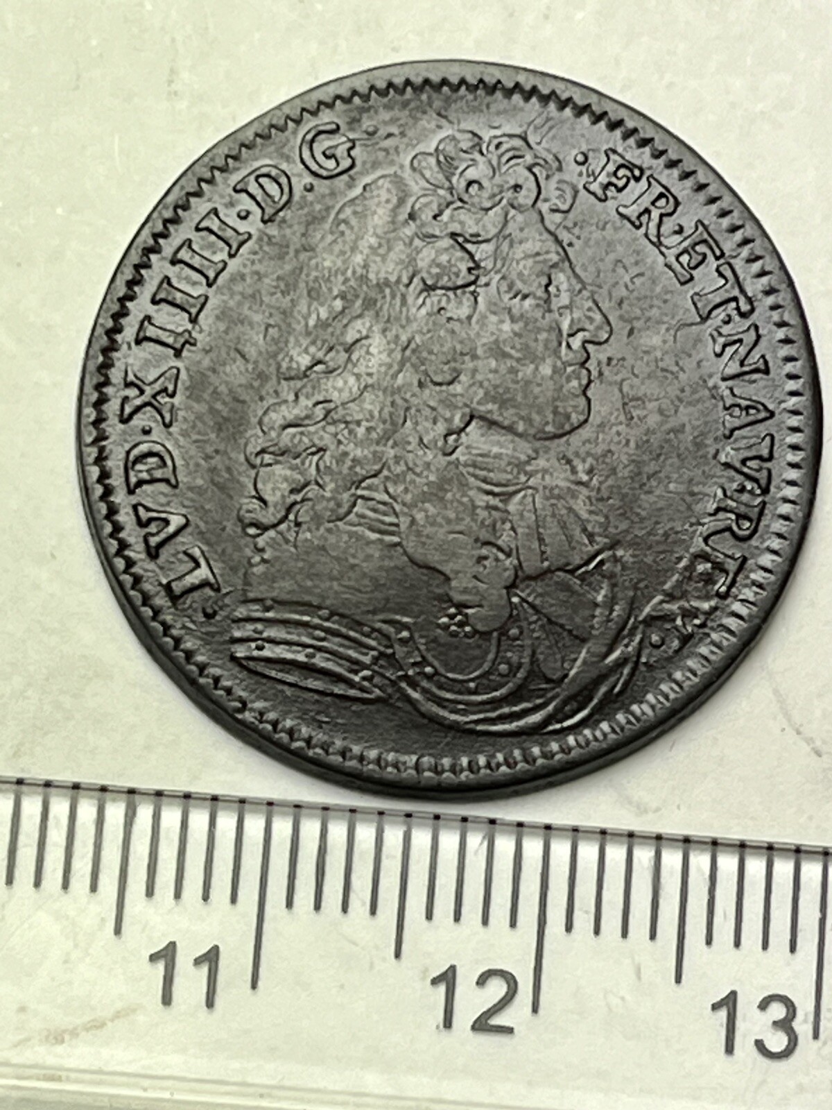 1676 Dated Jetton - LOUIS XIV - old collection - Mit.- - - (E120)