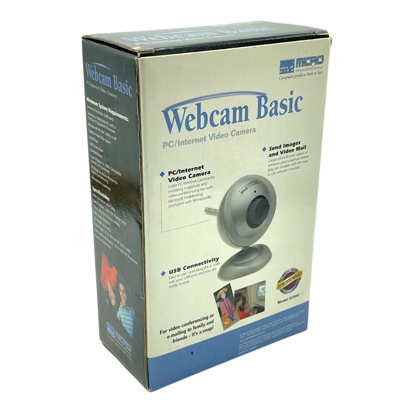 Micro Innovations Basic Vintage Webcam Web Cam USB Model PC/Internet IC50C