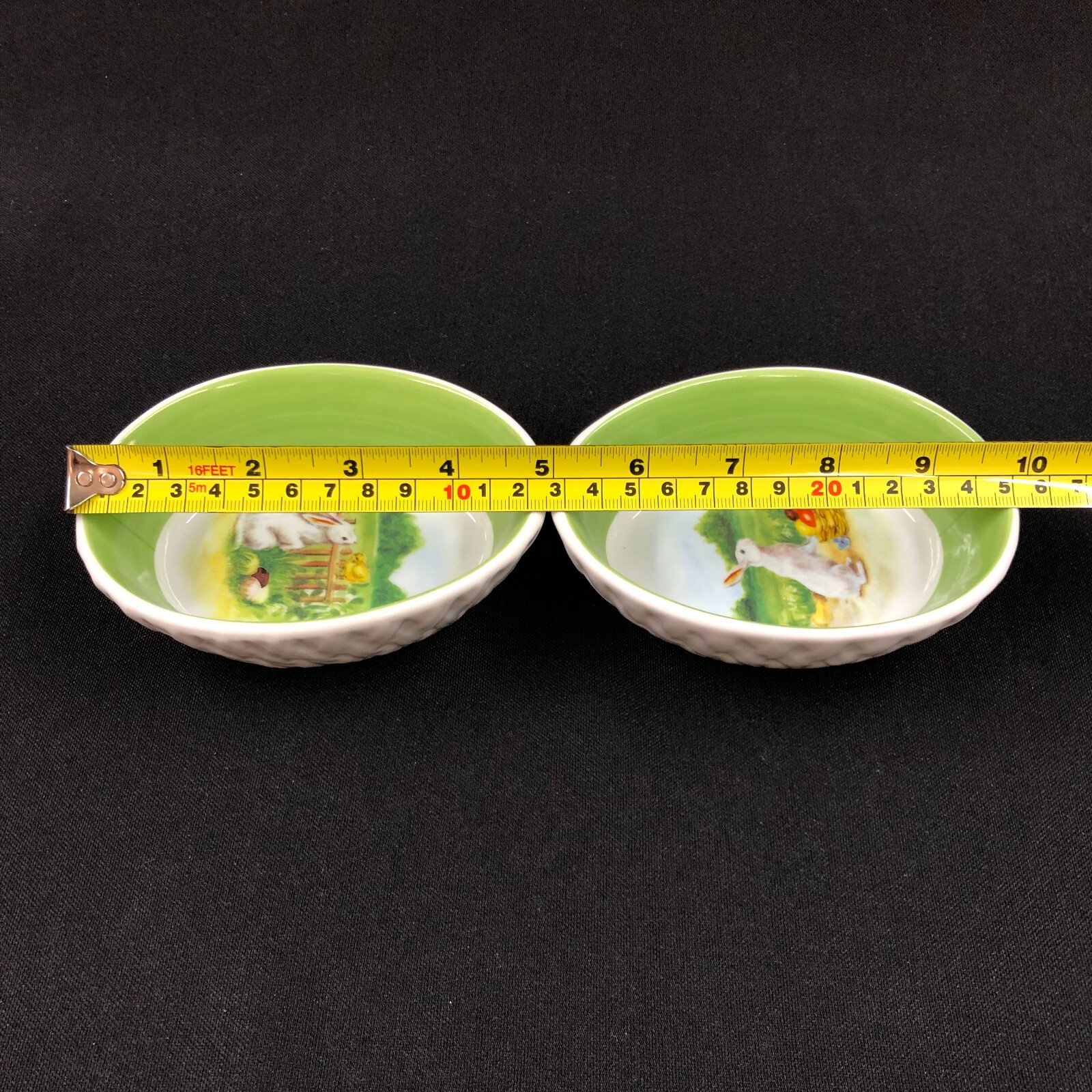 Williams Sonoma Easter Ramekins Vintage Bunny Egg Shape Bowls Set 2 2011