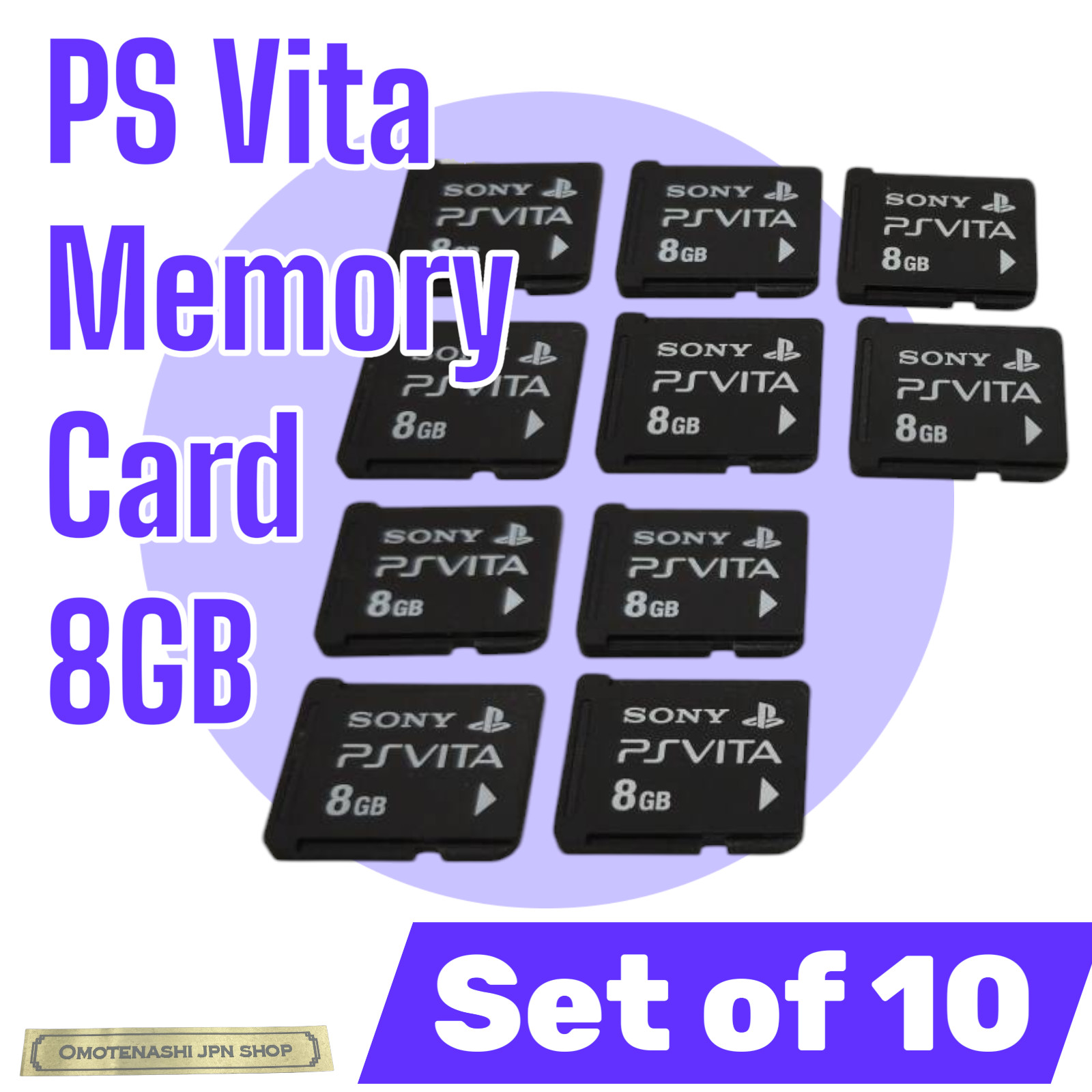 Sony PlayStation PS Vita Memory Card Official 8GB set of 10 Formatted Tested