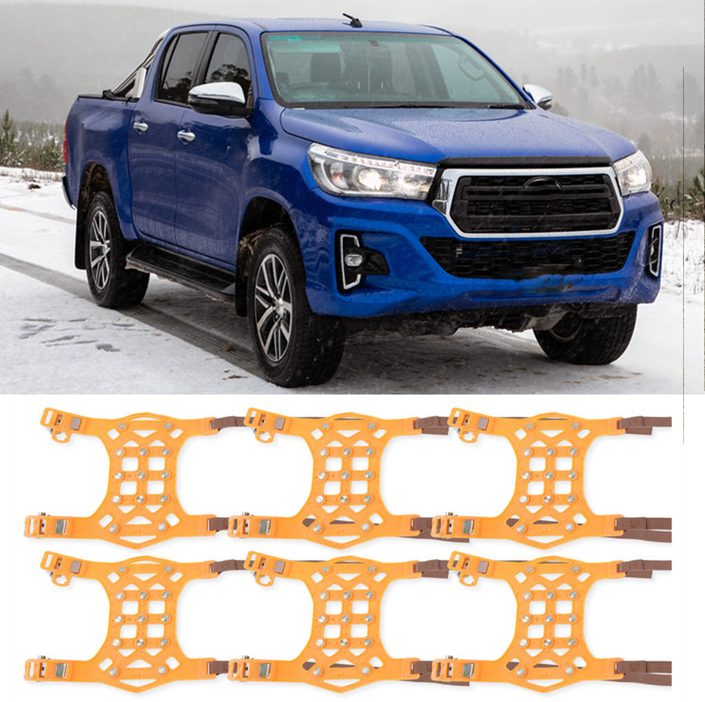 6PCS Car Truck Wheel Tire Snow Emergency Anti-skid Chains For Toyota Hilux