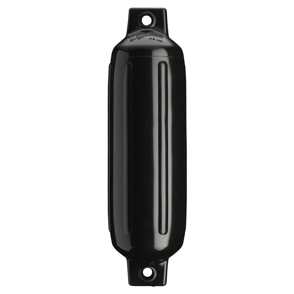 Polyform G-2 Black Marine Ribbed Fender 4.5" Diam x 15.5" Tall 06-198-906