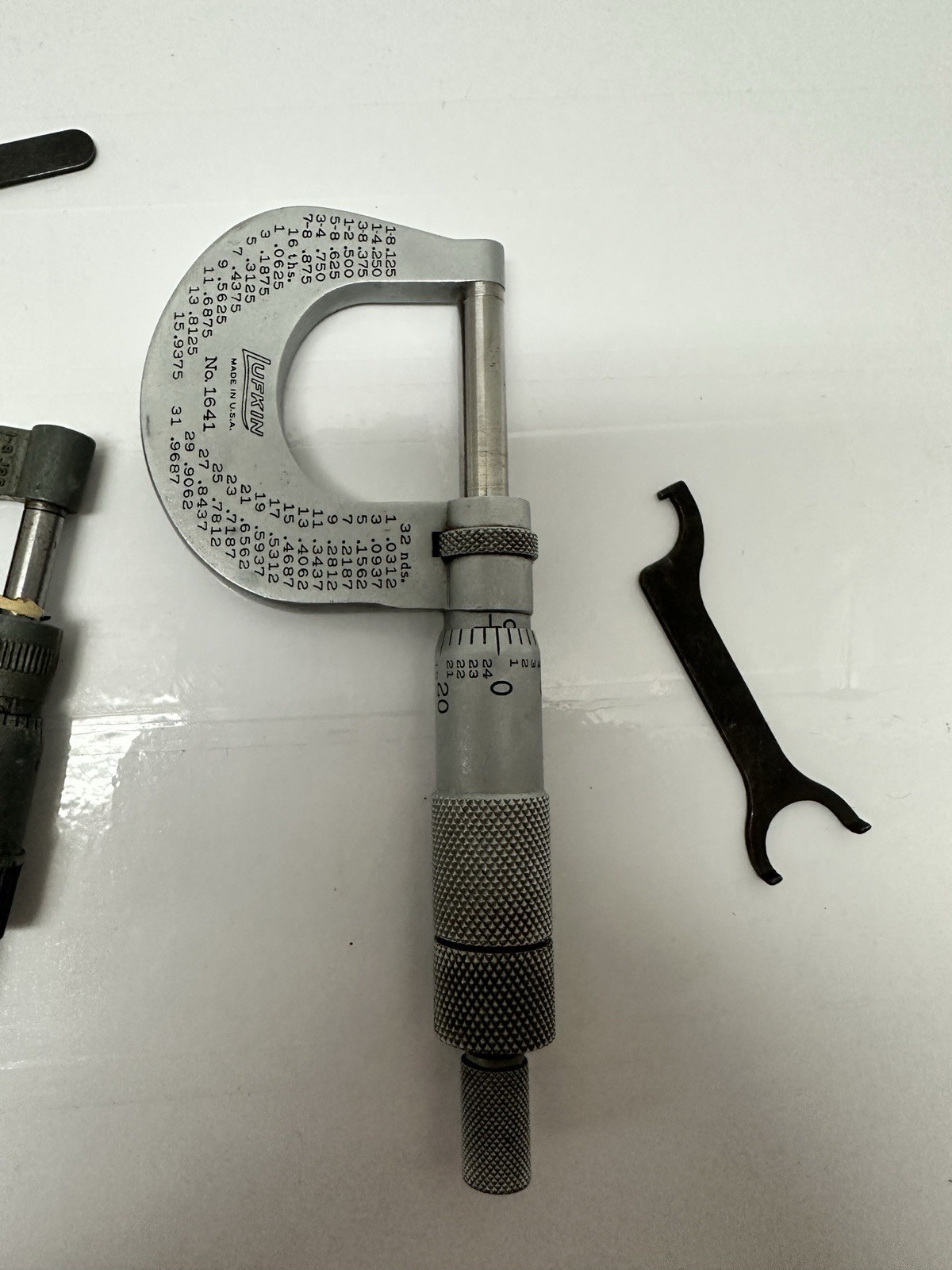 Vintage Lufkin Chrome Clad Micrometer Model 1641