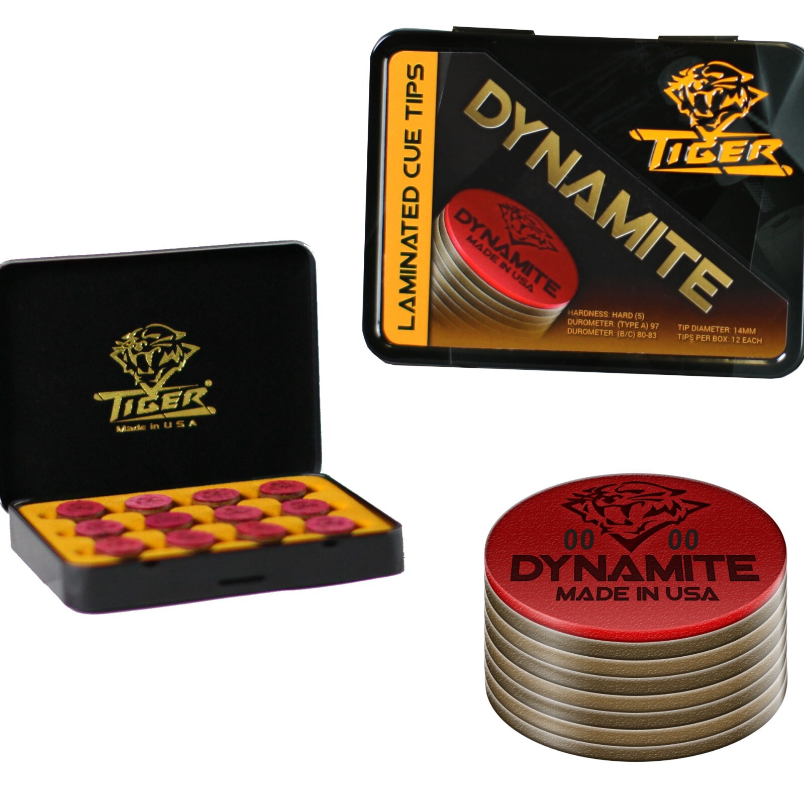 Tiger Dynamite Med Cue Tip - 3 Pack - 002039