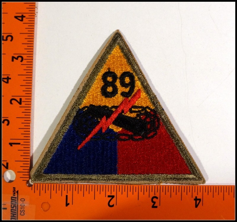 Military Patches United States Army 89th Armored Division New Old Stock #T3730