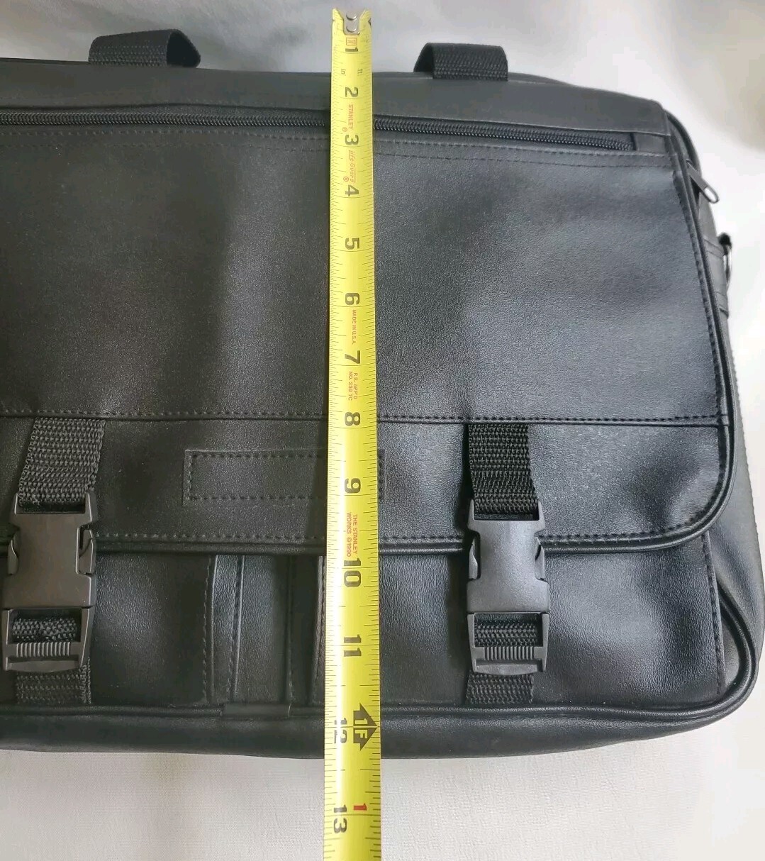 Laptop Briefcase Black Expandable Double Handles No Over Shoulder Strap