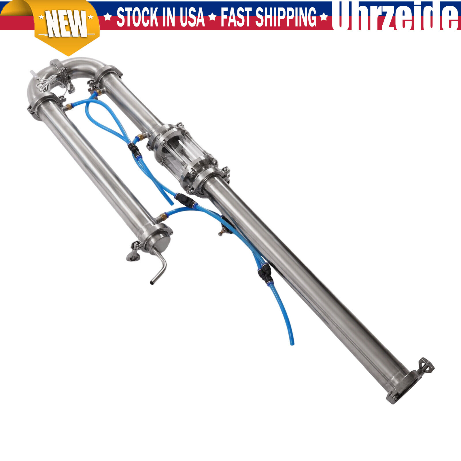 2"inch Stainless Still Moonshine Reflux Distilling Column Brew Wine Making Tool