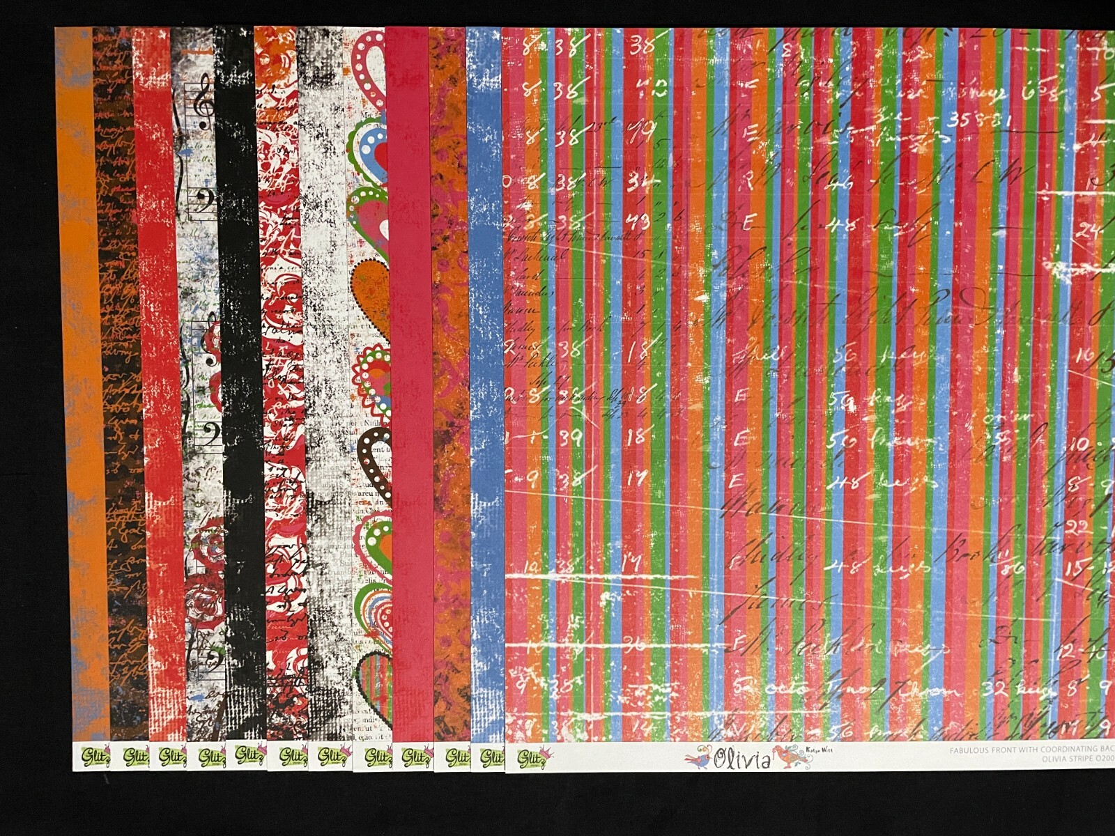 GLITZ DESIGN "OLIVIA" COLLECTION 12X12 DS HEAVY PAPER