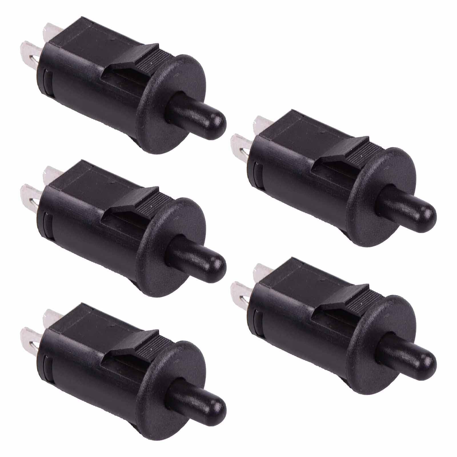 5 x Black Off-(On) Momentary Push Button Door Switch SPST