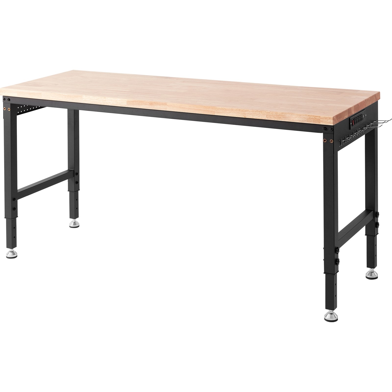 Uimoso Adjustable Height Workbench 72"L x 25"W Work Bench Table w/ Power Outlets