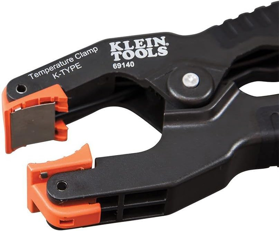 Klein Tools 69140 K-Type Thermometer, Pipe Temperature Clamp for HVAC, Measures