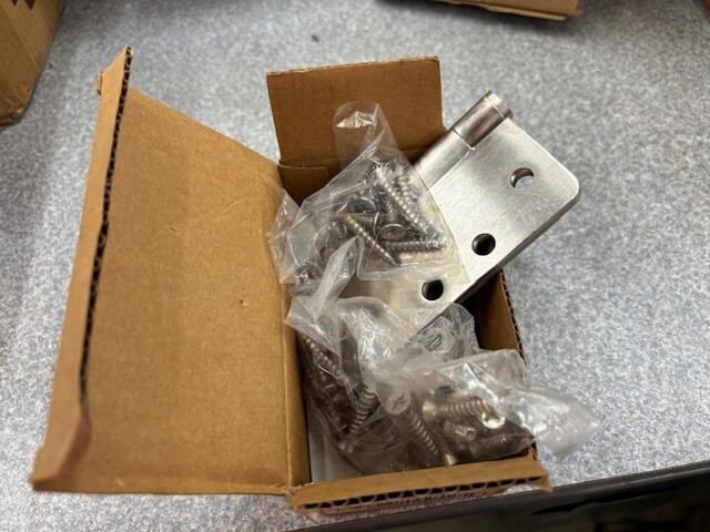 STANLEY #RDF179-4"x4" DOOR HINGE, SATIN CHROME PLATED