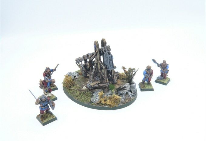 9Th Age 3D Printed Kingdom Of Equitaine Trebuchet 2 With Servants