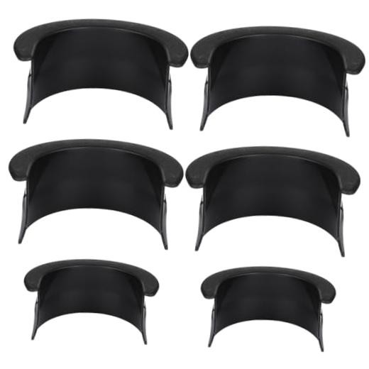 6pcs Pool Table Pockets - Plastic Black Billiard Pocket Liner - 4 Corners