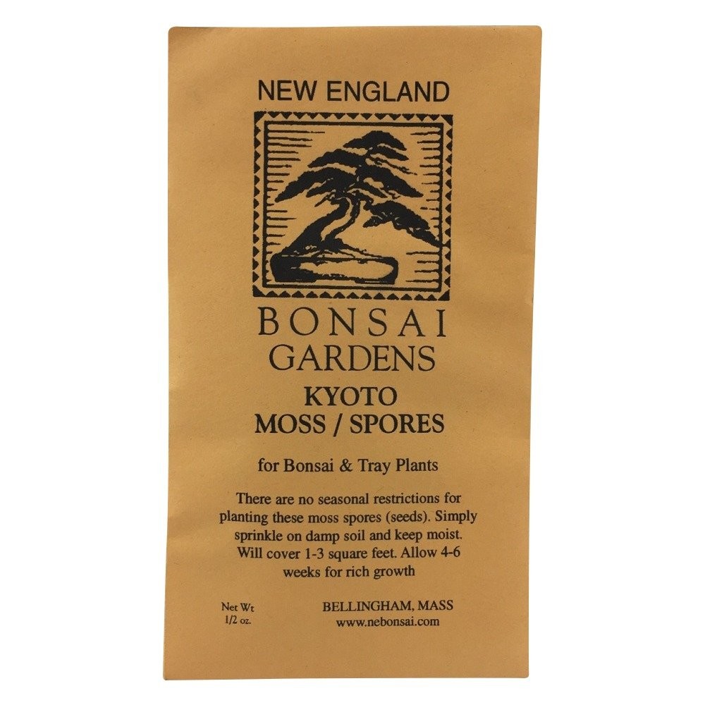 Moss Spores for Bonsai Trees - Covers Up to Three 3 square feet, Green