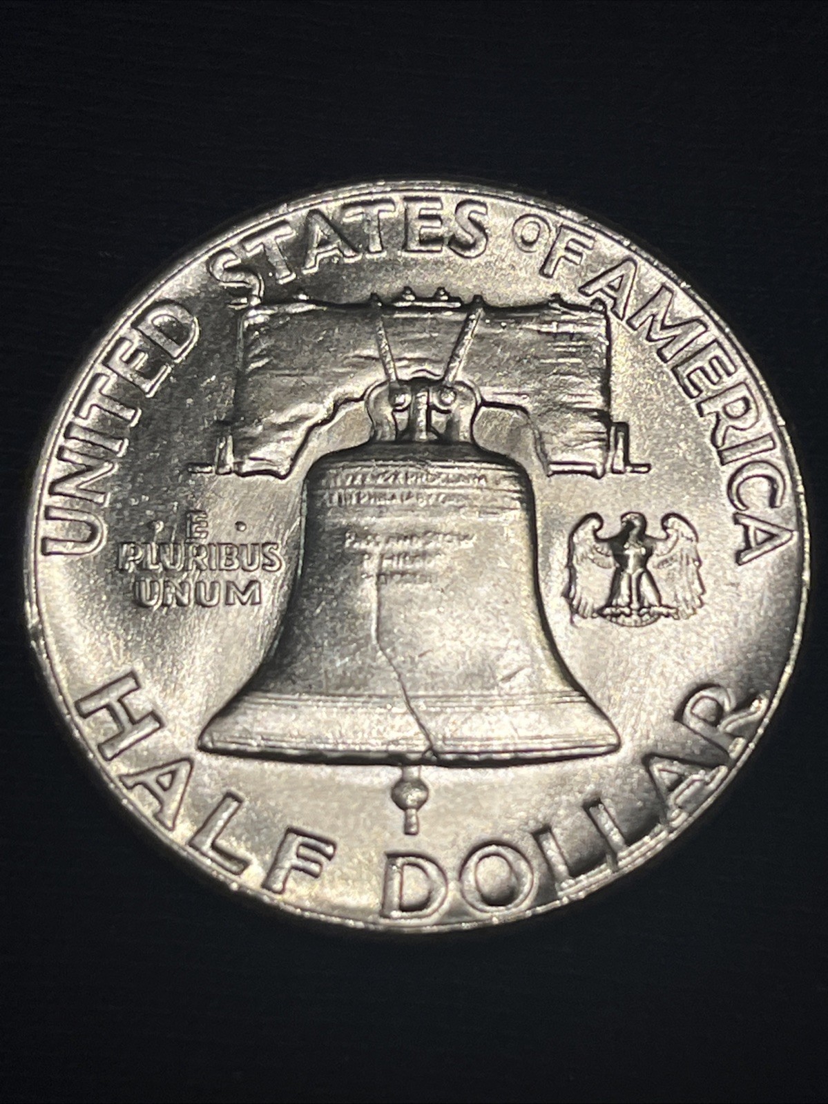 1955 Franklin Half Dollar FBL Gem Brilliant Uncirculated - Possible Bugs Bunny?