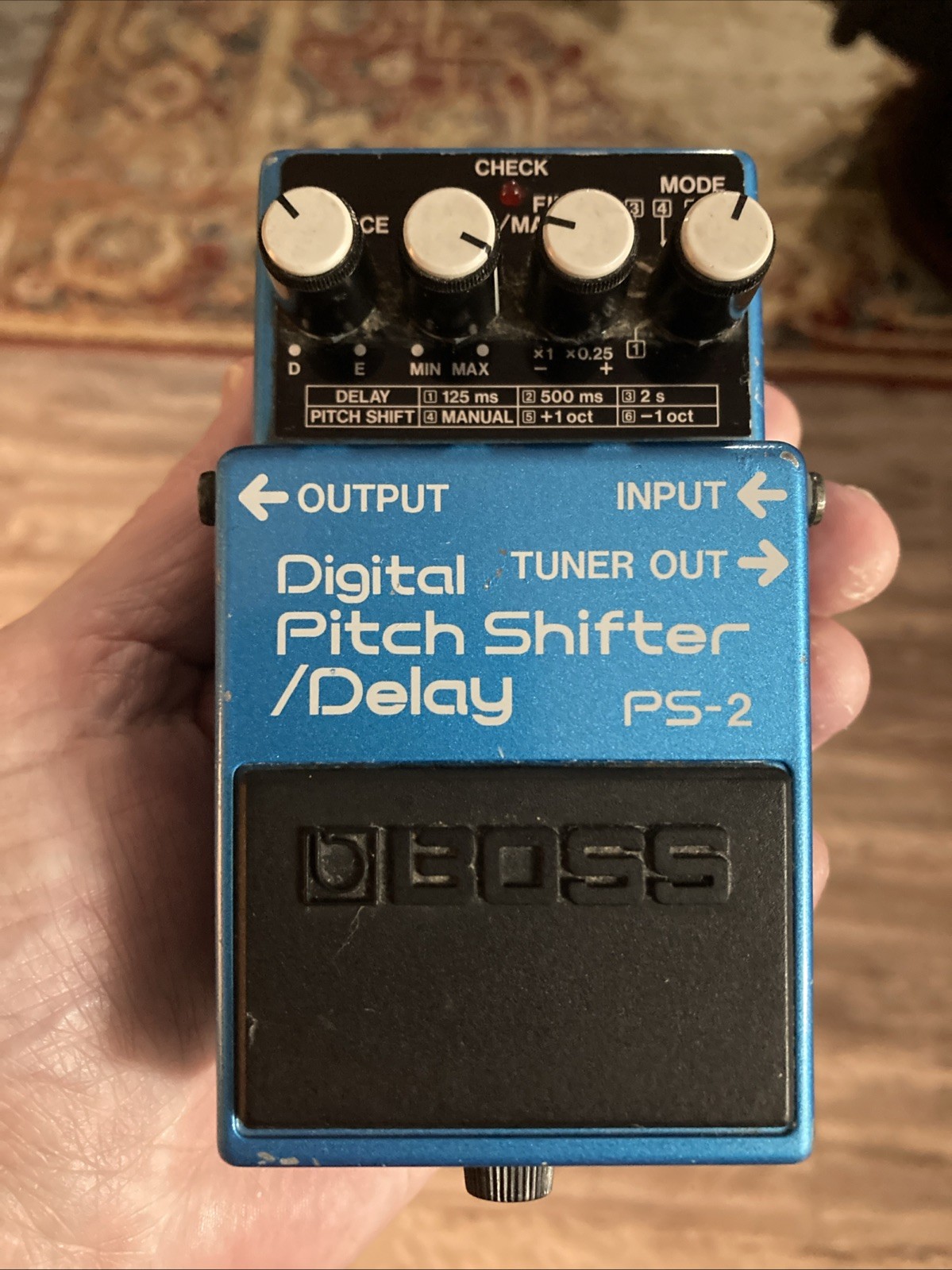 Excellent 1991 Boss PS-2 Pitch Shifter/Delay Made In Japan w/ Adapter - NICE