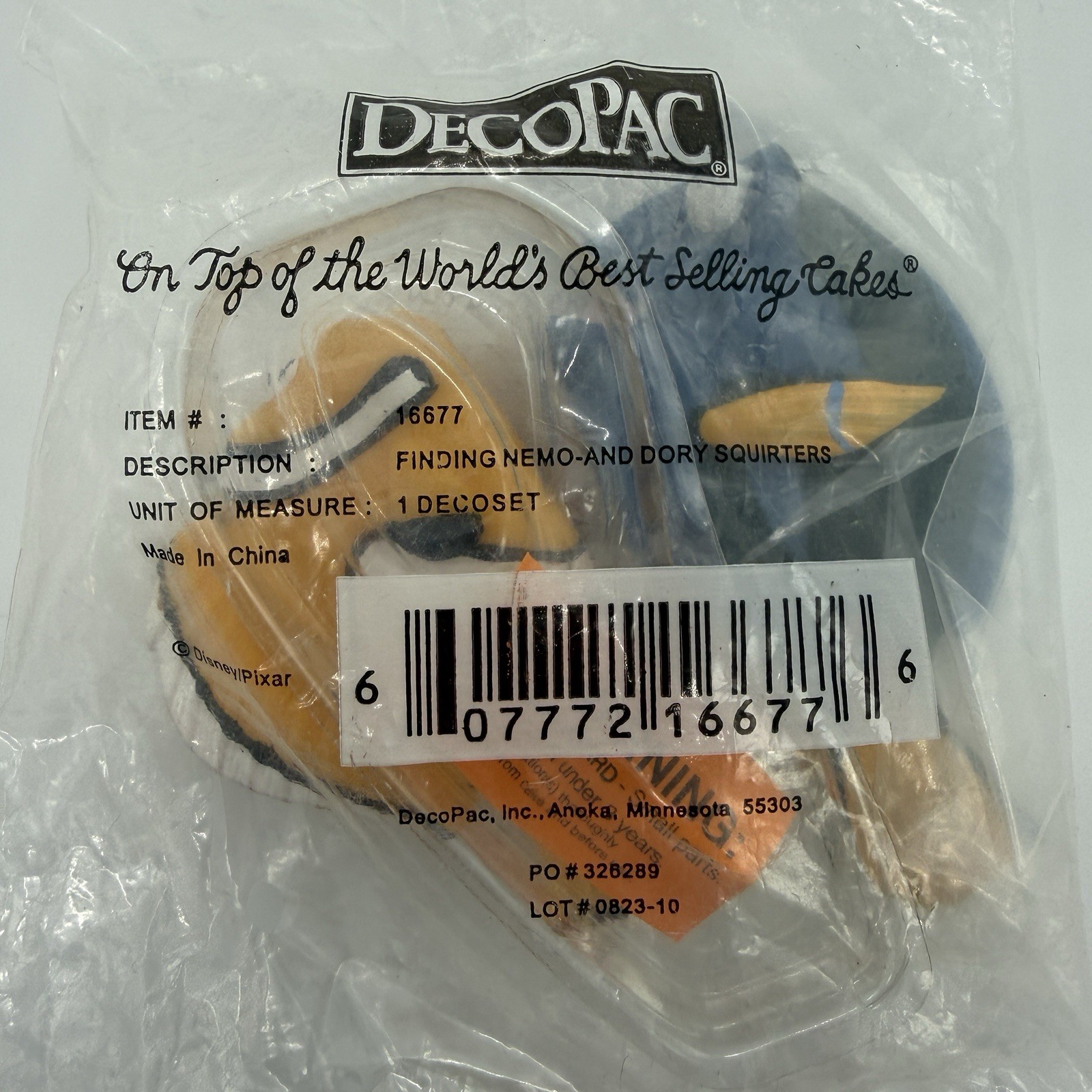 Finding Nemo Cake Topper Decoration Nemo Dory Toy Squirter Decopac New Sealed