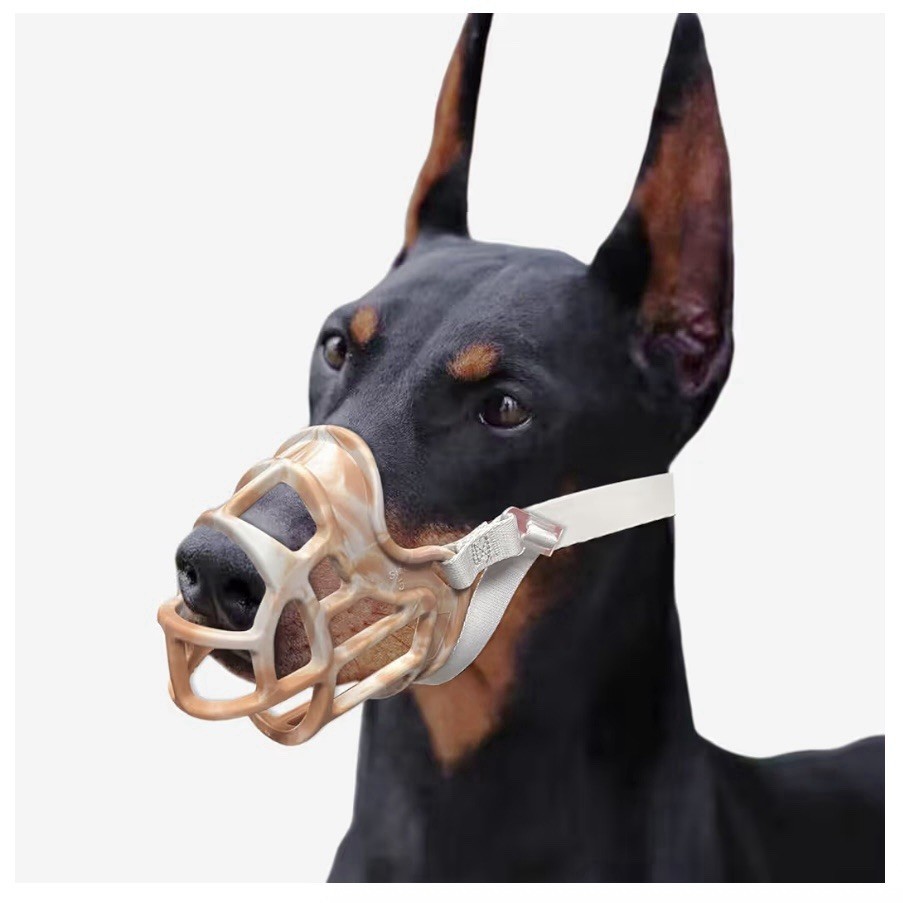 NEW Dog Muzzle Basket Orange Sz 4 Anti Biting Chewing Sturdy Lightweight Train