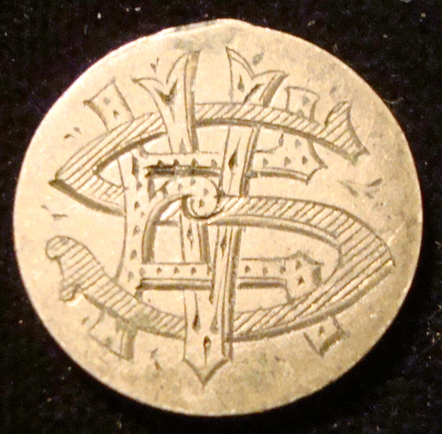 1892 Barber dime Love Token