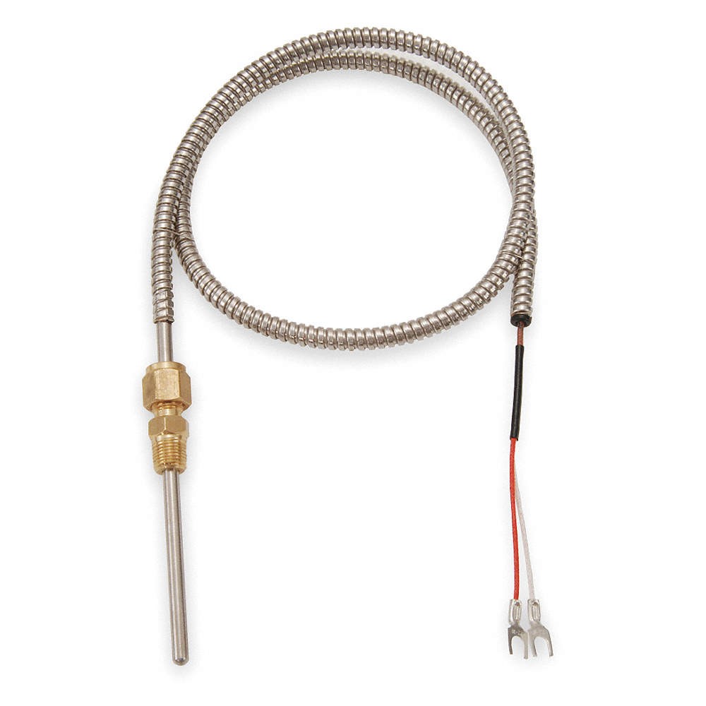 TEMPCO TCP60090 Thermocouple,Type J,Lead 144 In 3AAA6
