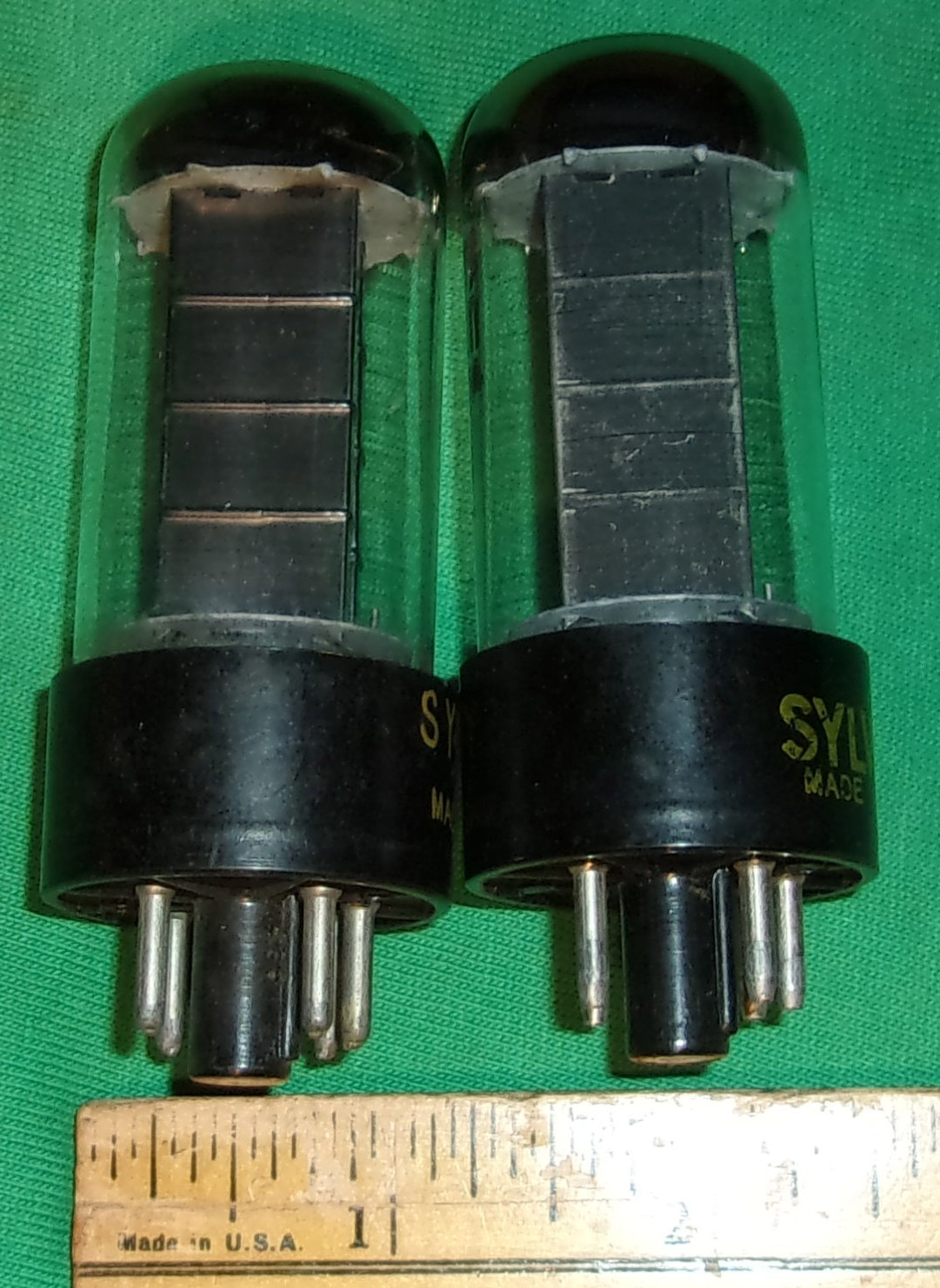 (2) Sylvania 5Y3GT Full-Wave Rectifier Tubes Clean! Test Great!