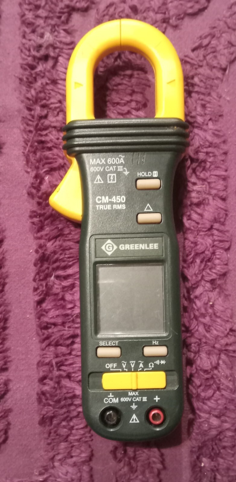 Greenlee CM-450 AC Clamp Meter True RMS, CAT III, 600 V