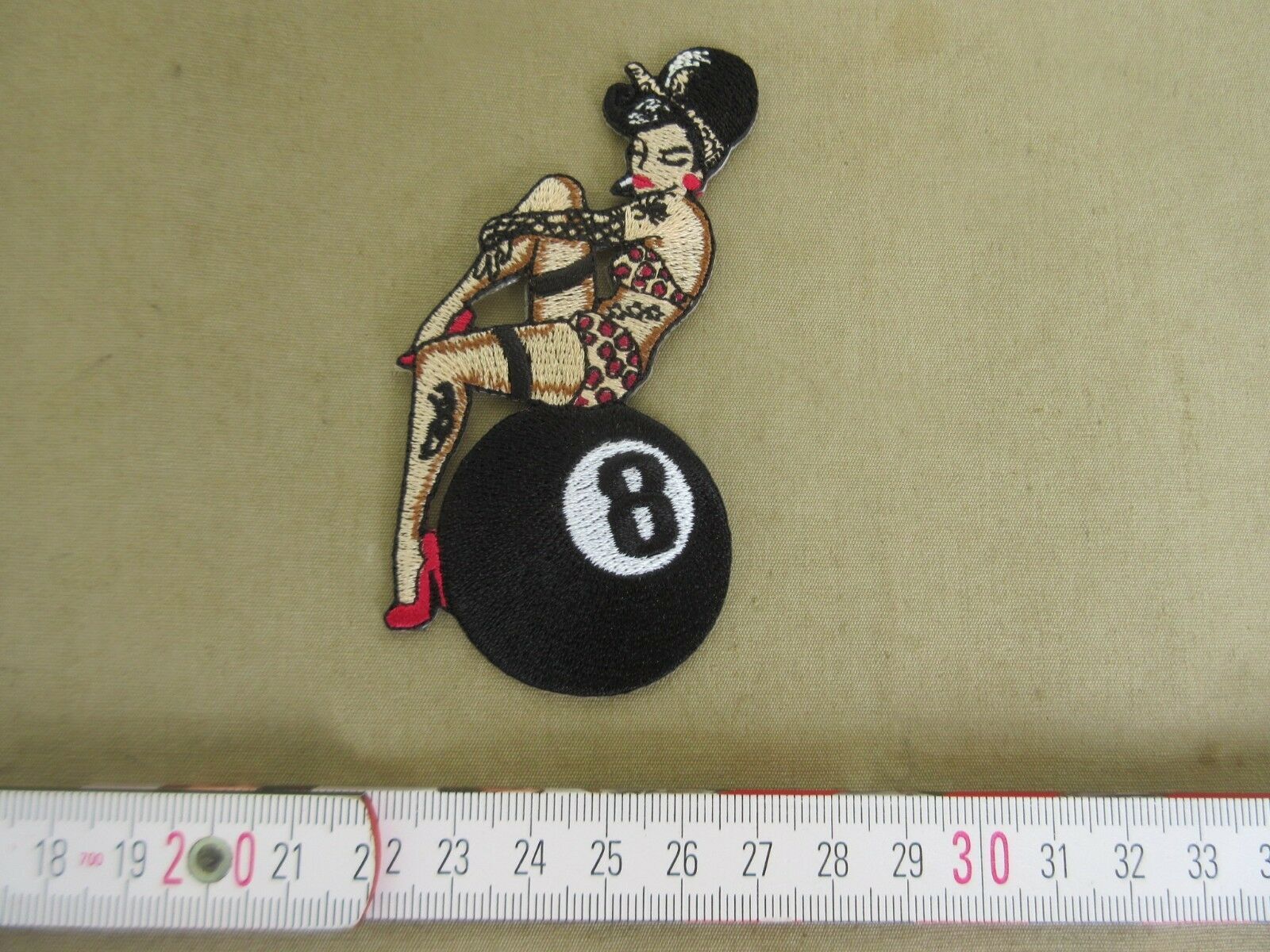 Patch Pin-up 8 Ball Roller Hot Rod Nose Art Rockabilly V8 US Car Ratty Oldtimer